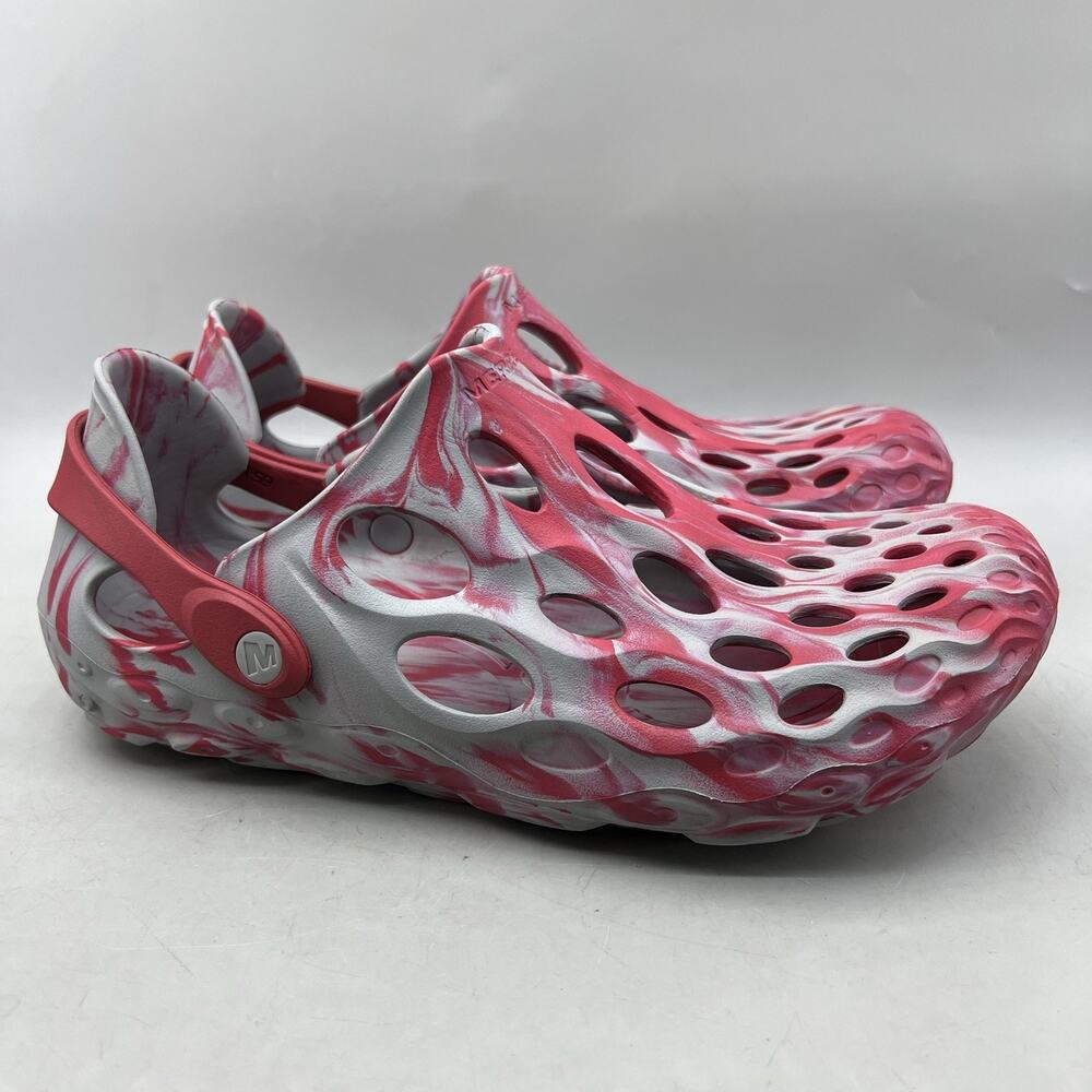 Merrell Hydro Moc Water Sandals Men Size 9 Red Gray Tie Dye Comfort Slip On Shoe